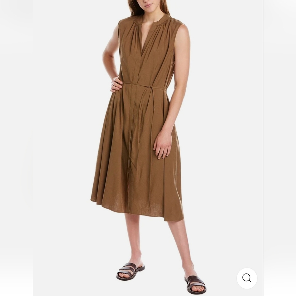 Vince Linen-blend Shift Dress